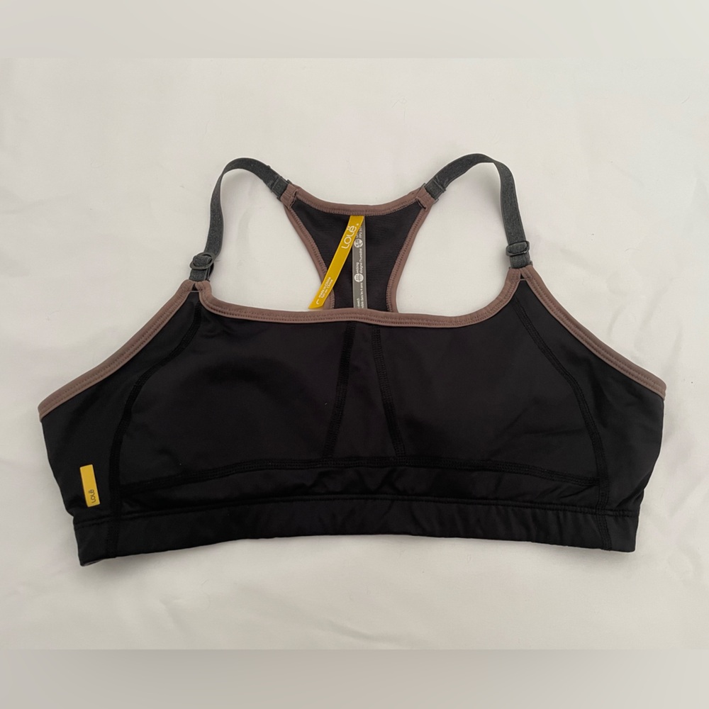Lole Black and Brown Sports Bra